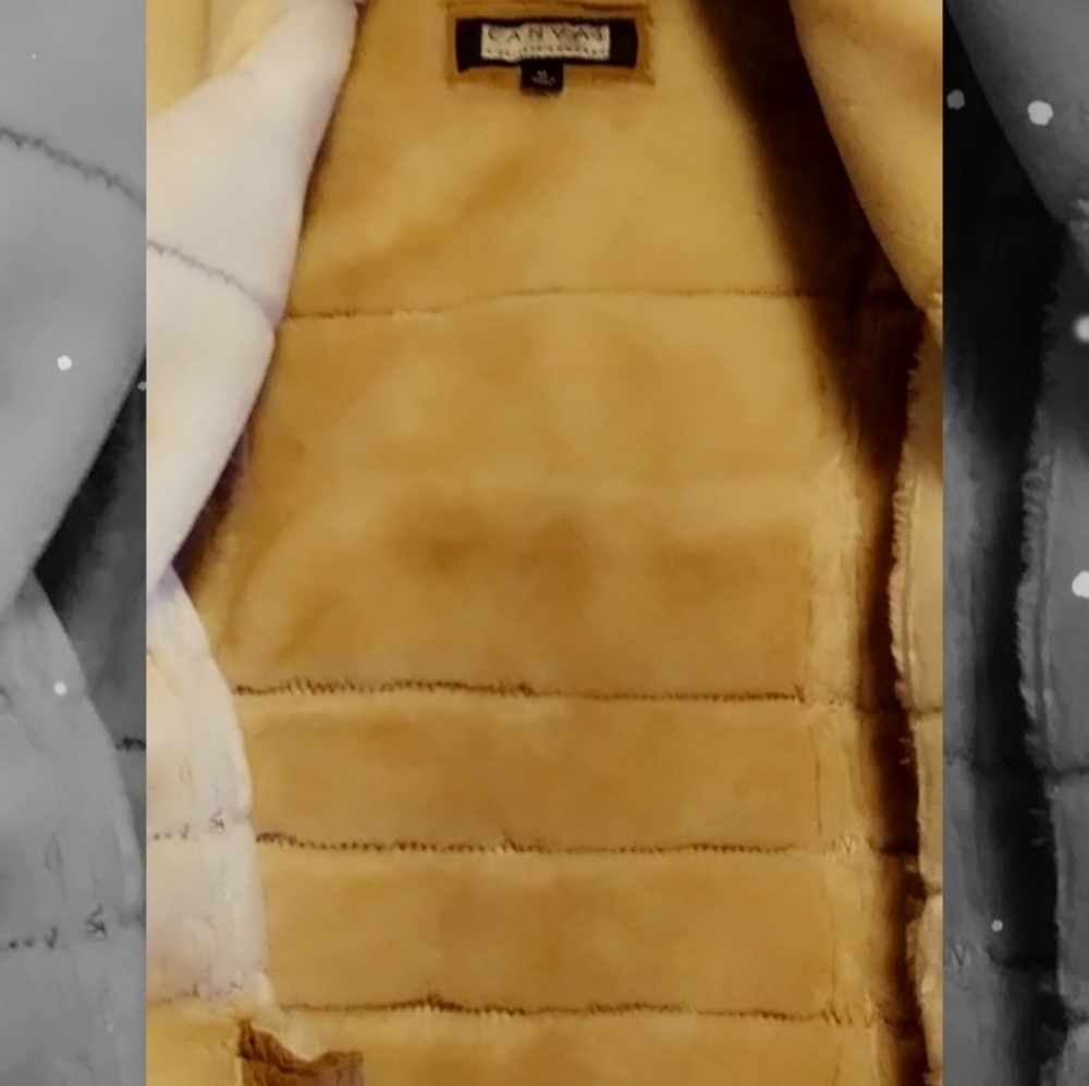Canvas Womens Deer Skin Coat Size Medium